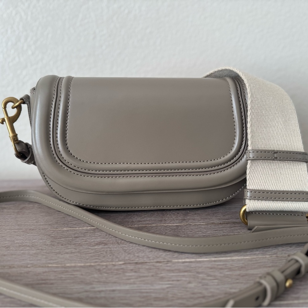 NWOT ZARA Elegant Viral Gray Crossbody Shoulder Bag - Picture 3 of 11